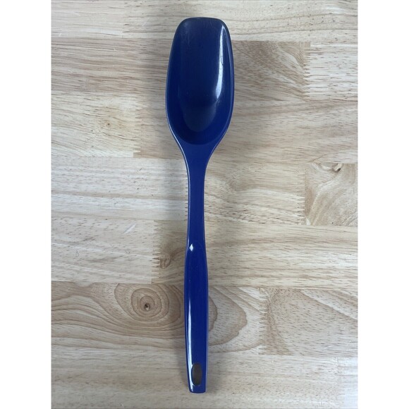 Vintage Foley Serving Spoon Nylon Plastic Cobalt Blue Kitchen Cooking Utensil - Picture 1 of 7